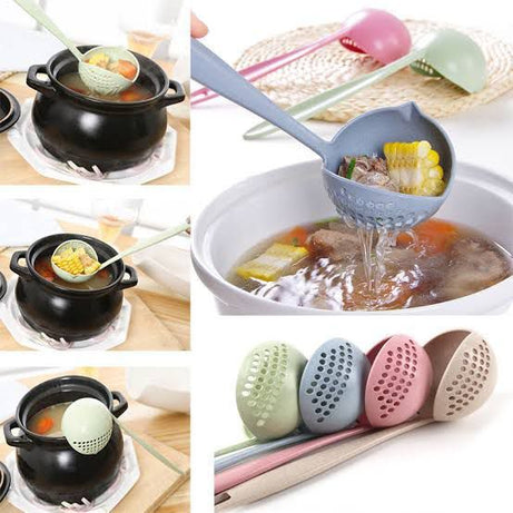 2 in 1 Cooking Shovel & Long Handle Soup Spoon