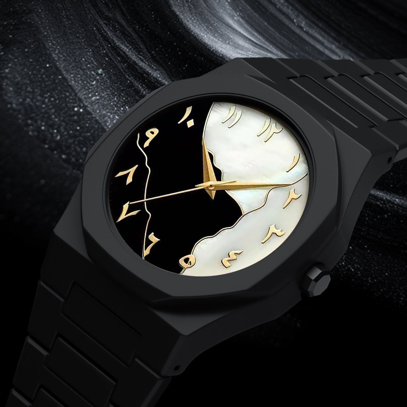 Black Classic Arabic Aura – Marble Storm Edition