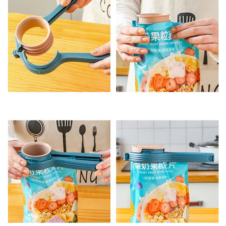 (Pack of 2) Seal Pour Food Storage Bag Sealing Clip Snack Fresh Keeping Sealer Clamp Plastic Helper Food Saver