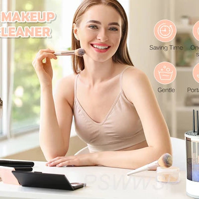 3 in 1 Automatic Rechargeable Electric Stand Makeup Brush Cleaner and Dryer For Women
