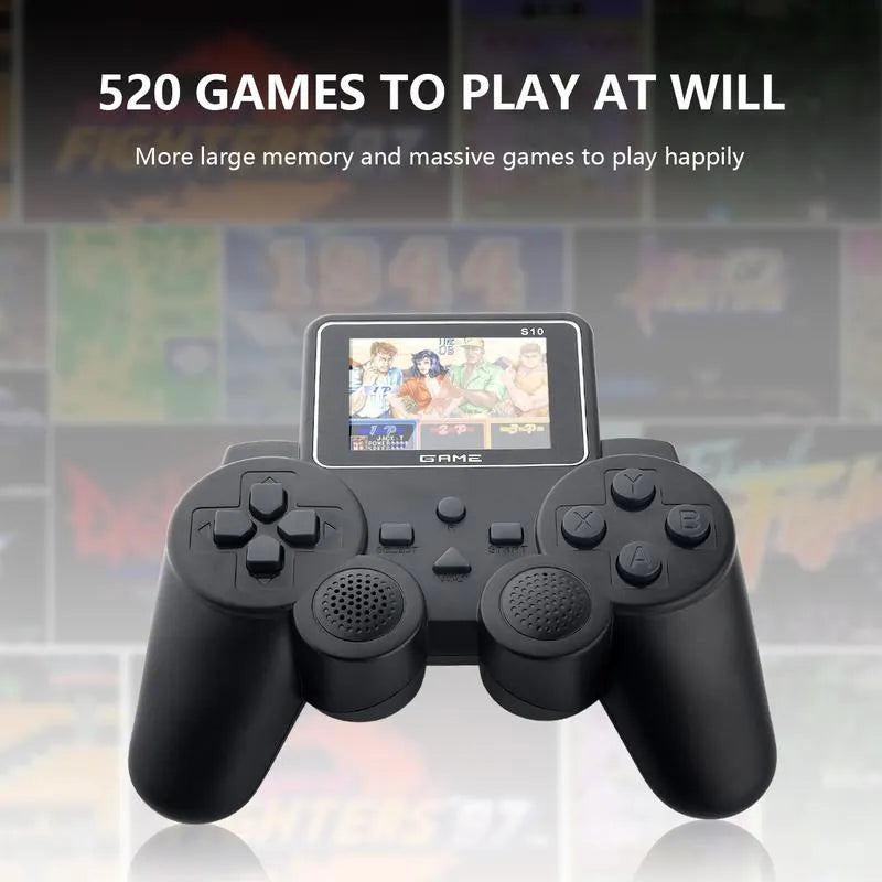 Digital S10 Retro Game Console with Screen Integrations and Built-in 520 Games and 8-bit Game Support