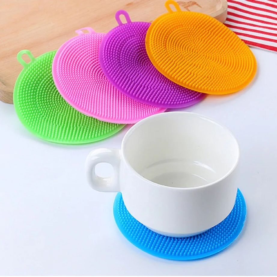 Silicone Cleaning Brushes Soft Silicone Scouring Pad