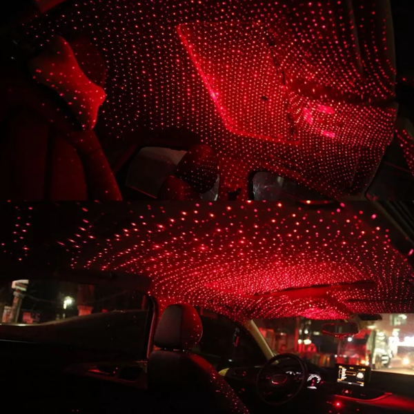 Auto Rotating Adjustable Car Interior Ceiling LED Light - Car Interior Decor - USB LED Roof Projection Atmosphere Star Light in Just Rs 999