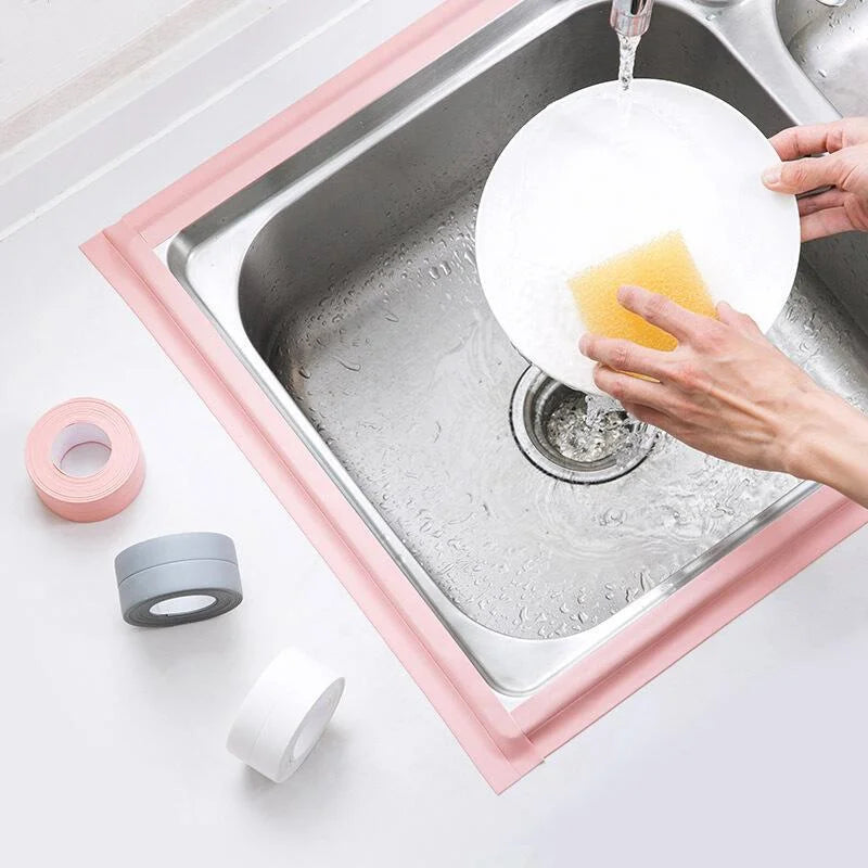 Waterproof Self-Adhesive Kitchen Sink Sticker For Bathroom Corner & Wall Sealing Strip