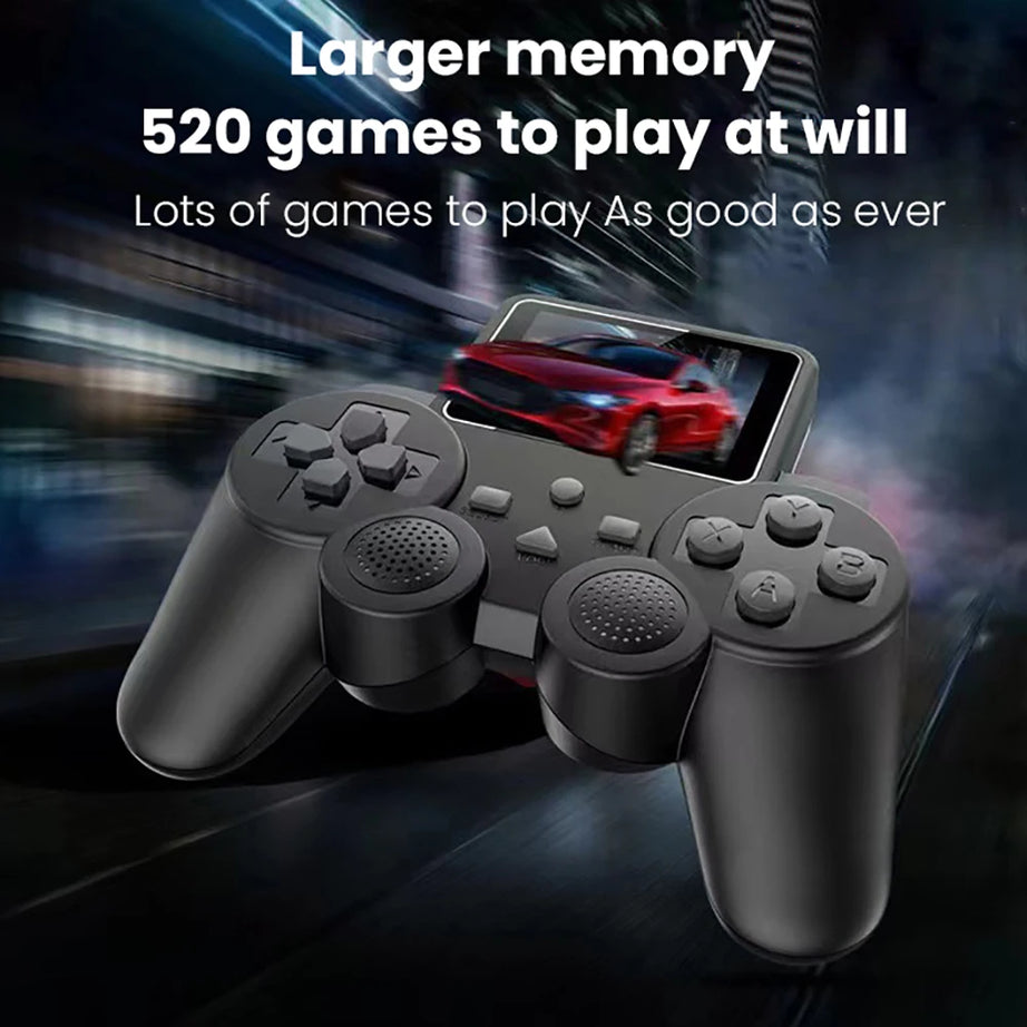 Digital S10 Retro Game Console with Screen Integrations and Built-in 520 Games and 8-bit Game Support