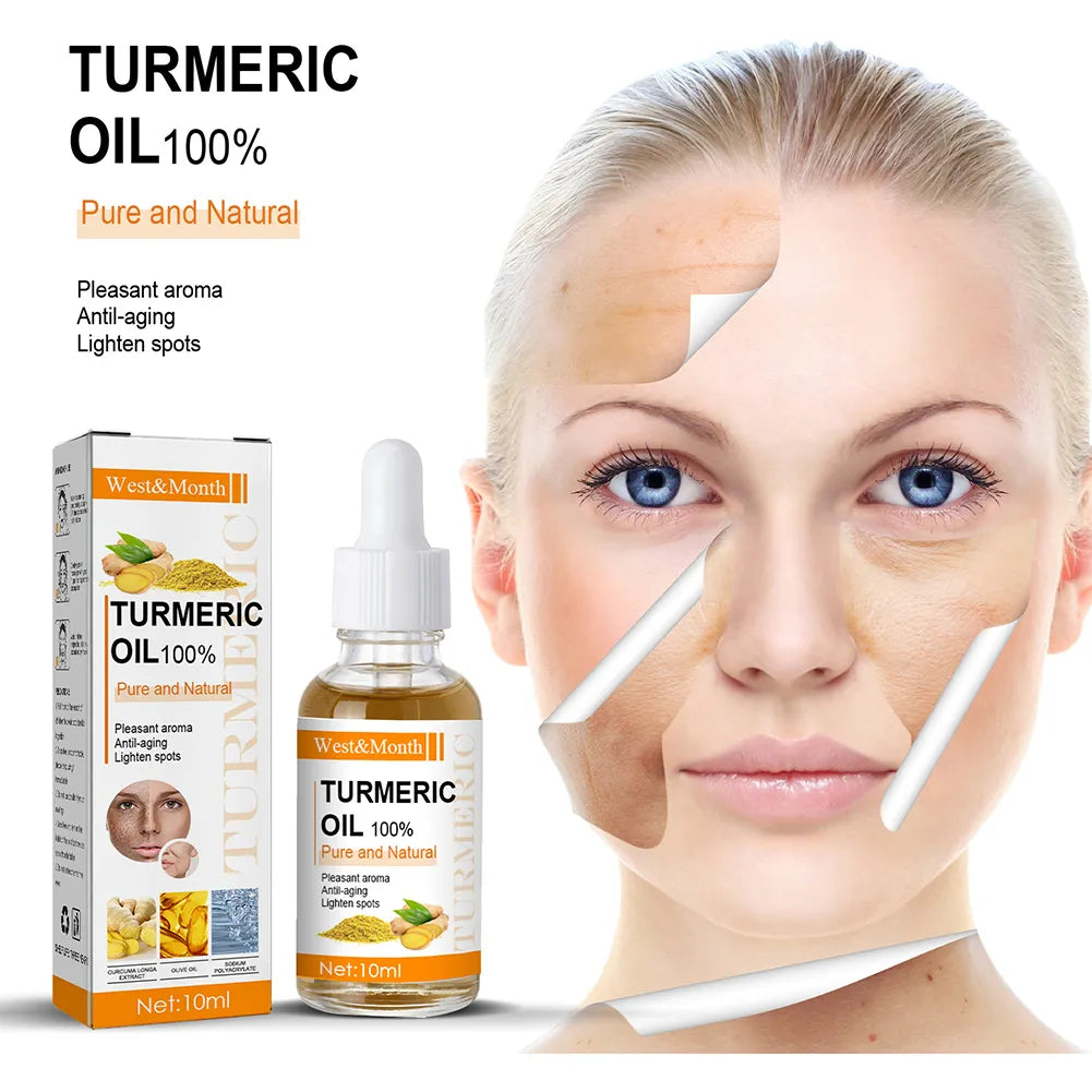 Turmeric Essential Oil Anti-Aging - Facial Care Serum Improves Skin Tone