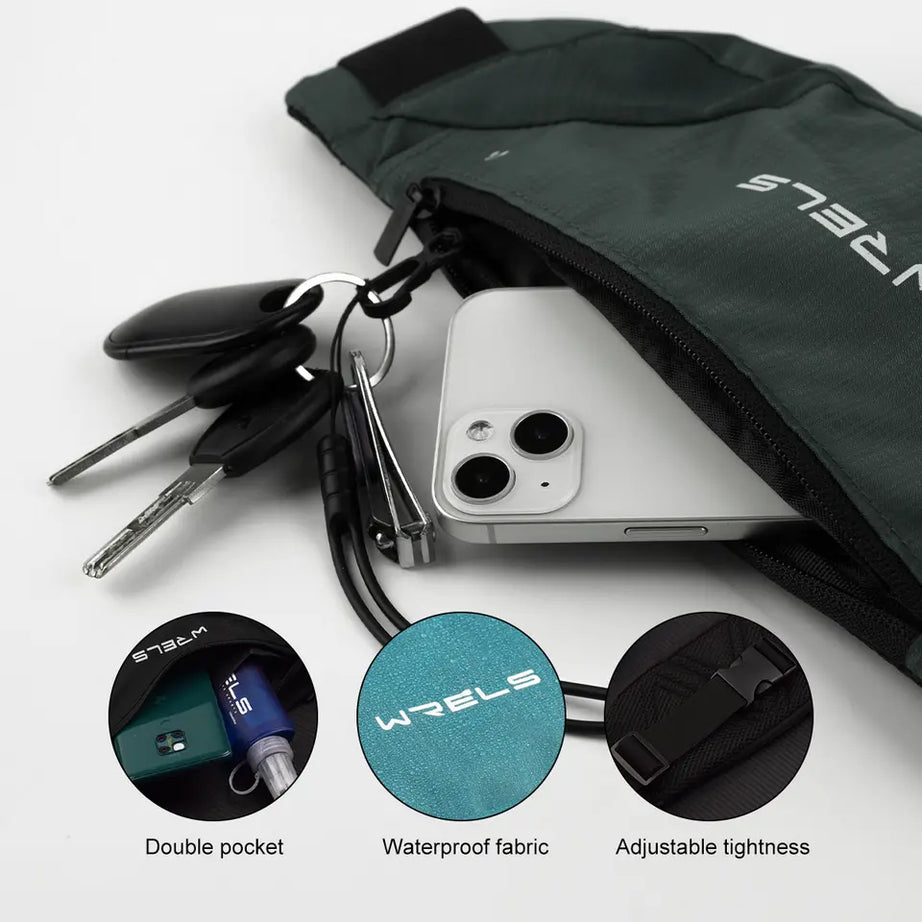 Outdoor Single Zipper Fitness Running Waist Pack Belt Bag For Men and Women