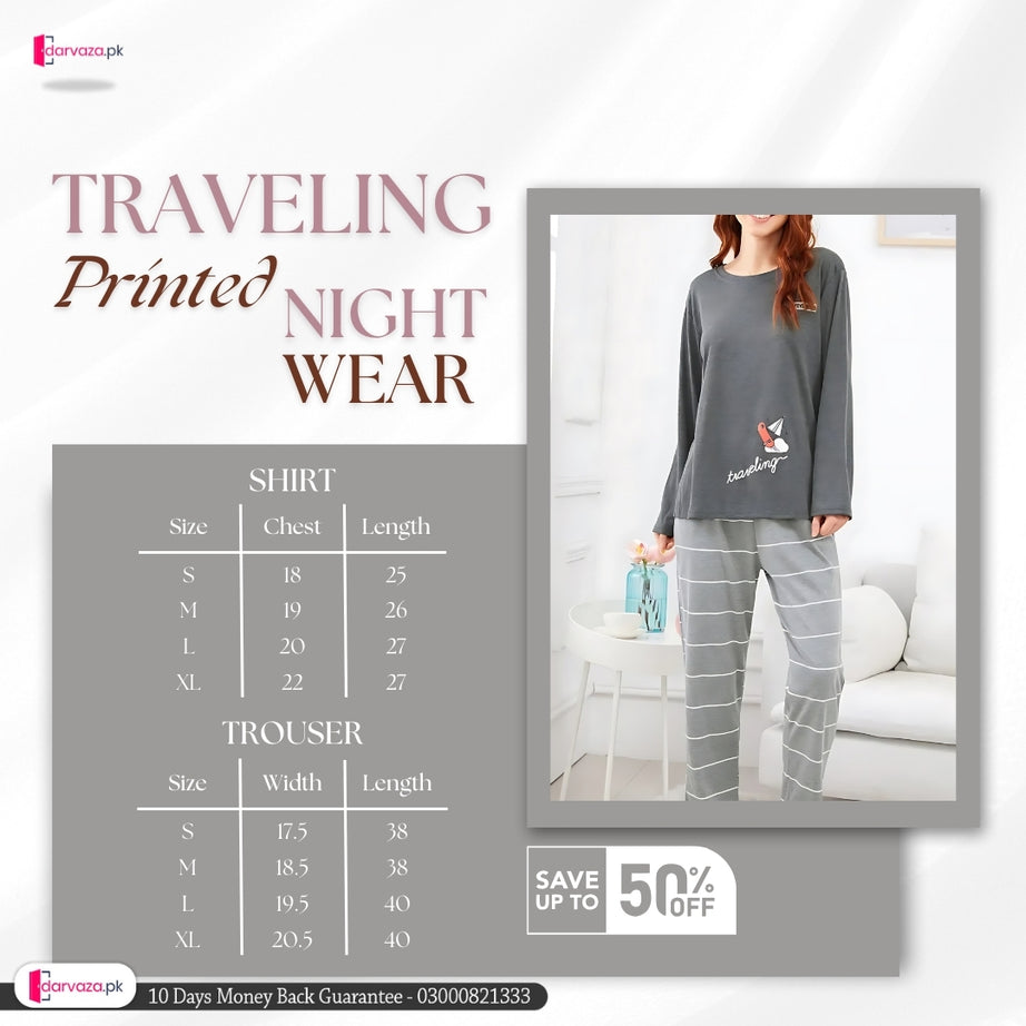 Traveling Printed Nightwear
