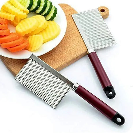 Stainless Steel Wavy Potato Fries Cutter Knife