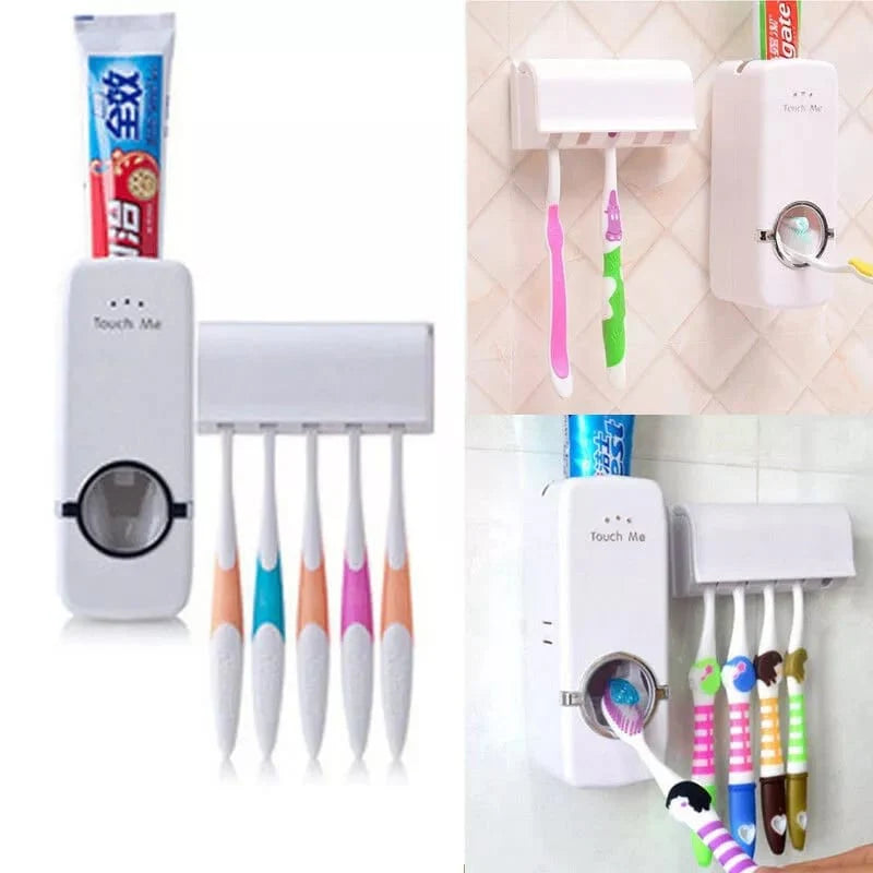 Best Quality Set of Toothpaste Dispenser & Brush Holder