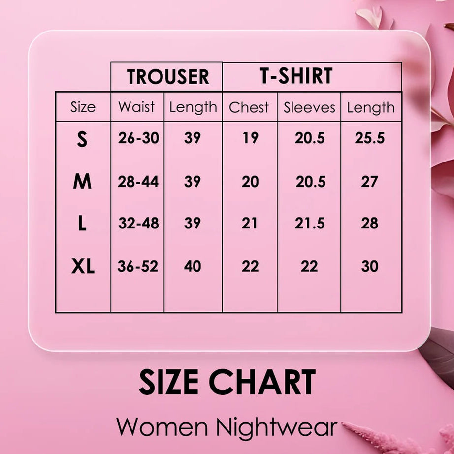 Blue Pink Check Style Nightwear Set