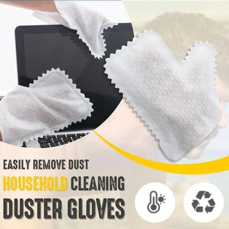 (Pack of 10) Reusable Dust Cleaning Non Woven Fish Scale Duster Household Kitchen Gloves Clean Tools