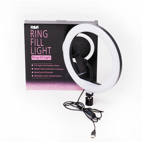 LED Selfie Ring Light with Optional Tripod for Photography Tiktok Live Stream Makeup and Compatible with iPhone & Android