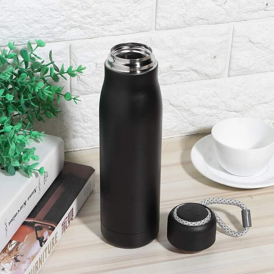 Stainless Steel Vacuum Insulated Double Walled Metal Water Bottle Keeps Cold And Hot, Leak-proof Lid with Carrying Loop