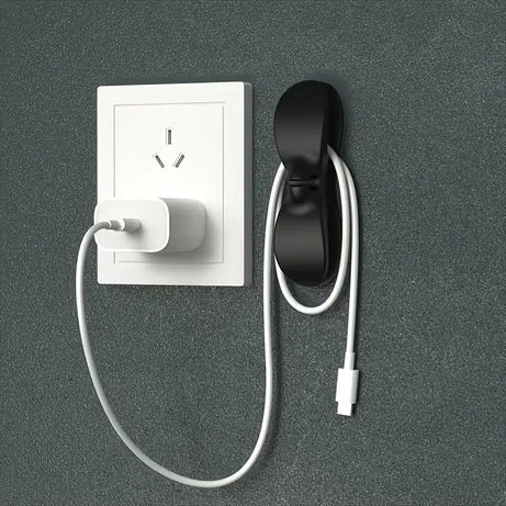 (Pack of 2) Wire Cable Organizer Clip Adhesive Cord Storage Wrapper Winder