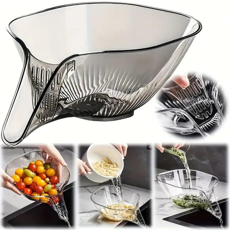 Versatile Durable Plastic Kitchen Drain Basket for Washing Fruits and Vegetable or More Use in Home and Restaurant
