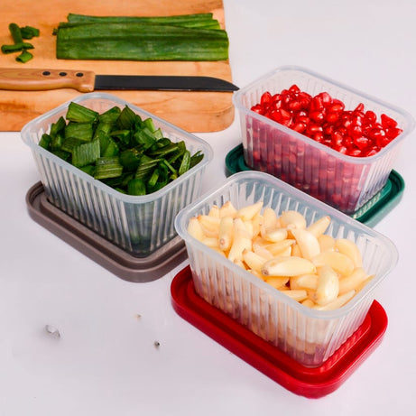 (Pack of 6) Mini Crinkle Food Container and Storage Box For Home and Outdoor Use