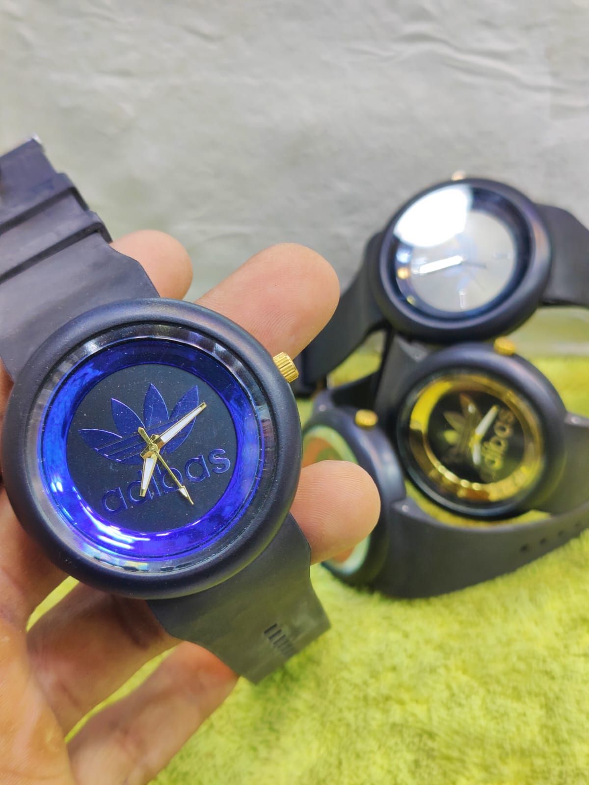 (Pack of 2) Adibas Sports Wear Clock Dial Analog Wristwatch for Kids and Men