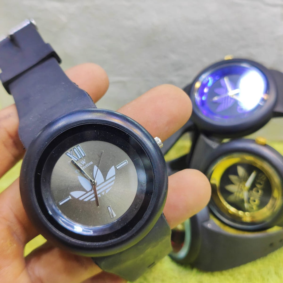 (Pack of 2) Adibas Sports Wear Clock Dial Analog Wristwatch for Kids and Men