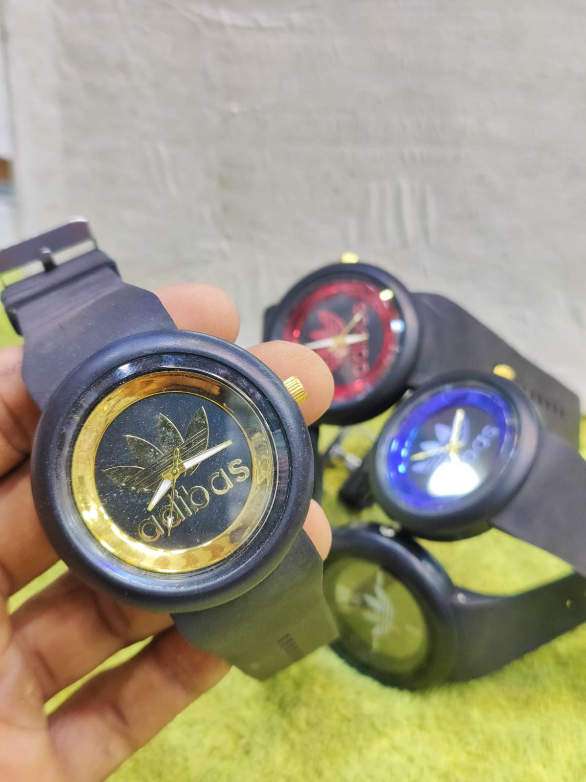 (Pack of 2) Adibas Sports Wear Clock Dial Analog Wristwatch for Kids and Men