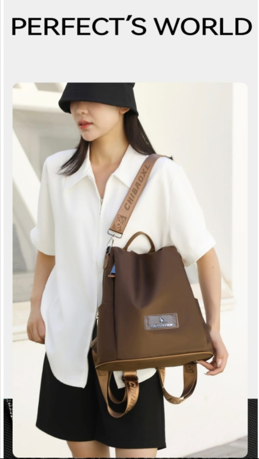 New Branded Stylish KANGROO Twin One Backpack and Crossbody Bag For Women