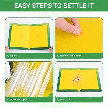 (Pack of 10) Sticky Glue Mouse Trap Book Essential Rat Catcher For Home and Dorm Cleaning