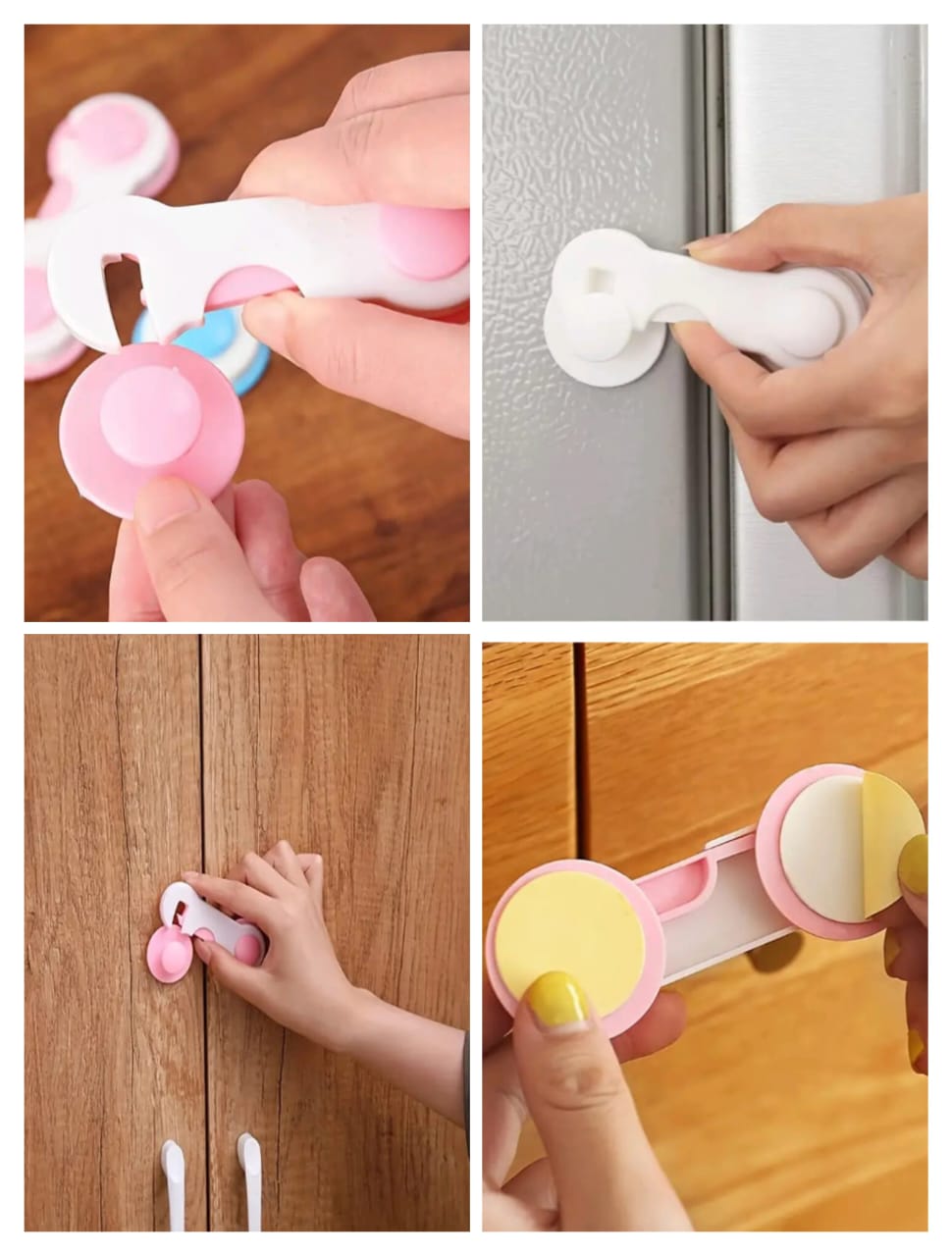 (Pack of 8) Children Plastic Safety Drawer Cabinets Fridge Furniture Blockers Doors Security Lock for Toddler Baby Protection