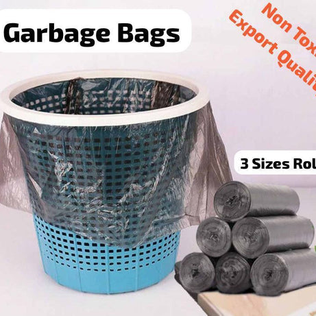 (Pack of 3) Non Toxic Export Quality Garbage Bag Roll For Home and Outdoor Use