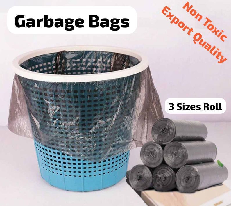 (Pack of 3) Non Toxic Export Quality Garbage Bag Roll For Home and Outdoor Use