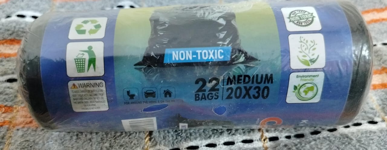 (Pack of 3) Non Toxic Export Quality Garbage Bag Roll For Home and Outdoor Use
