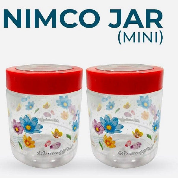 (Pack of 4) Plastic Mini Nimco Jar Storage Box For Home and Outdoor Use