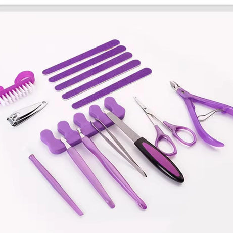 11 Pcs Set Clean Thick Hard Toenail Insert Nail Care Suction Dead Skin Removal Supplies Makeup Tools For Women