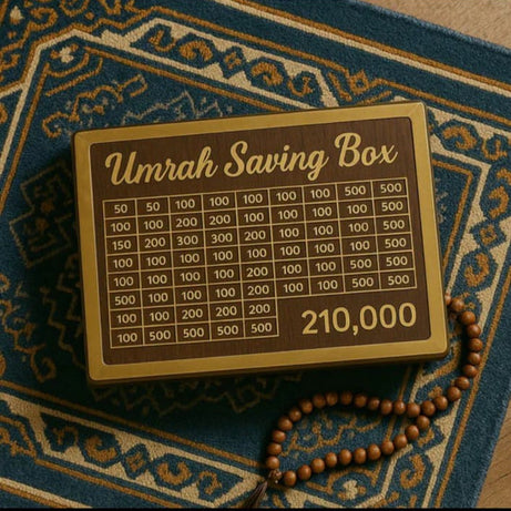 Umrah Saving Box - Save 210,000 Smartly for Your Umrah Journey