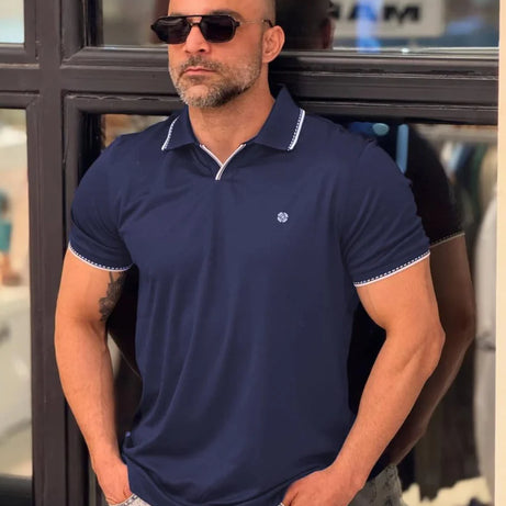 Accent Cotton Polo – NAVY BLUE