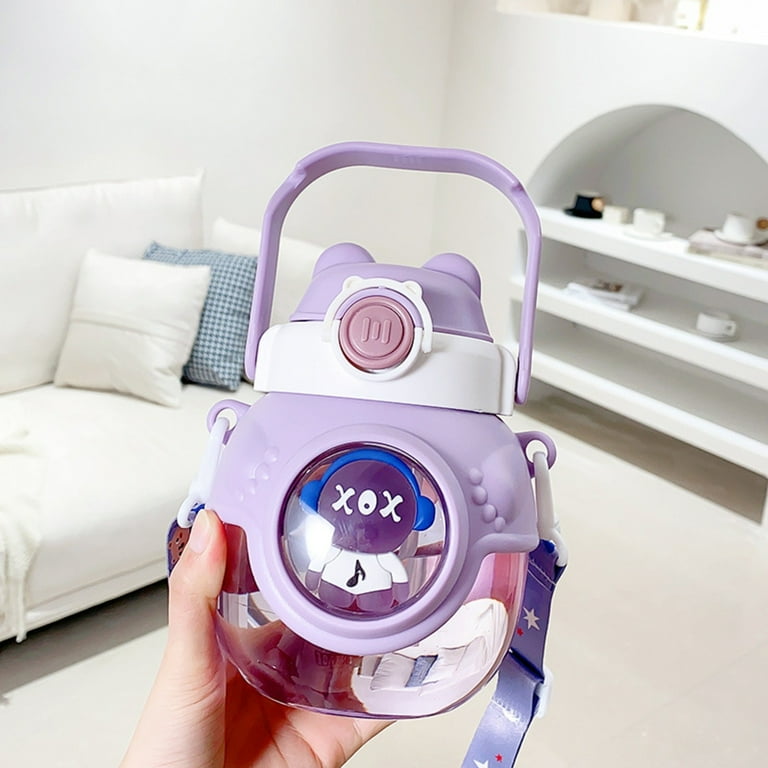 Gugu Bear Water Bottle – Cute Bear Design Tumbler with Straw & Handle | BPA-Free, Leakproof & Aesthetic