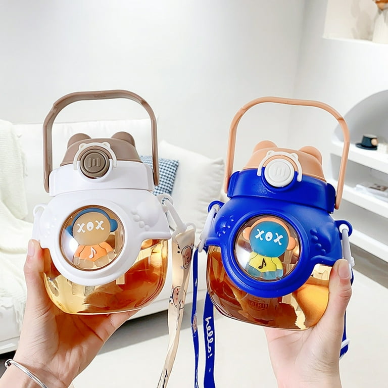 Gugu Bear Water Bottle – Cute Bear Design Tumbler with Straw & Handle | BPA-Free, Leakproof & Aesthetic