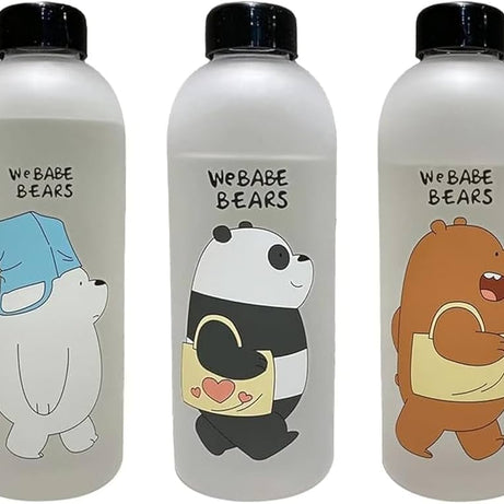 We Babe Bears Water Bottle – Cute Cartoon Bottle | BPA-Free, Leakproof & Durable
