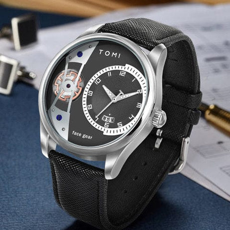 TOMI Face Gear Gentleman Edition Dual Strap Watch