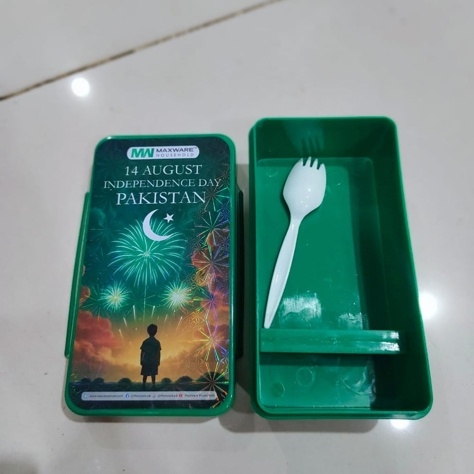 14th August Independence Day Lunch Box for Kids – Green & White Flag Theme