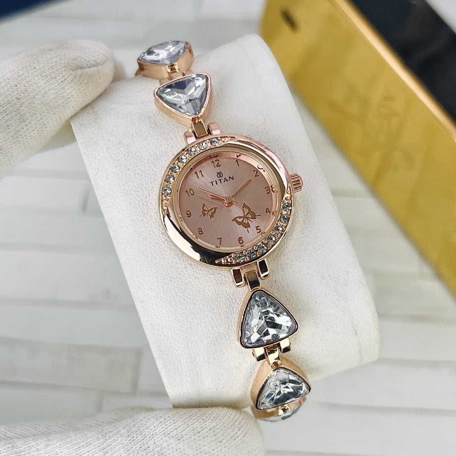 Women’s Titn Butterfly Diamond Watch (Random Color Combo)
