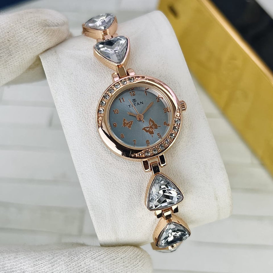 Women’s Titn Butterfly Diamond Watch (Random Color Combo)