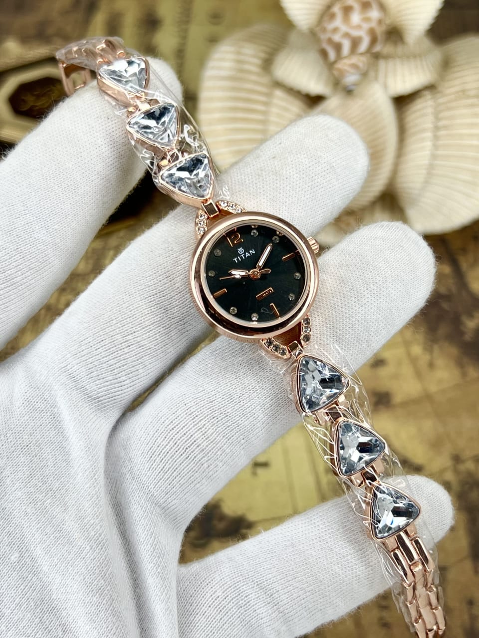 Women’s Titn Diamond Quartz Watch (Random Color Combo)