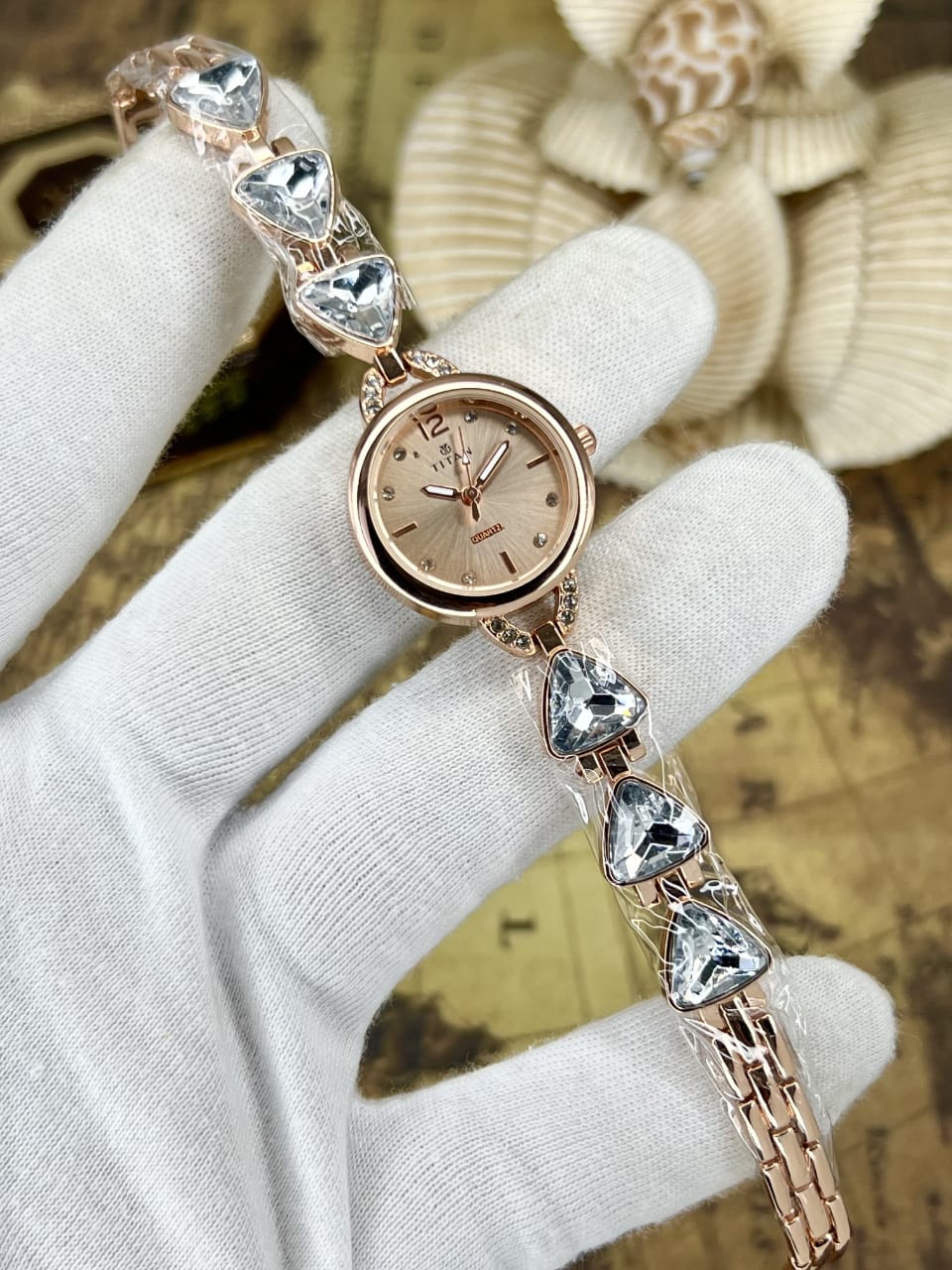 Women’s Titn Diamond Quartz Watch (Random Color Combo)