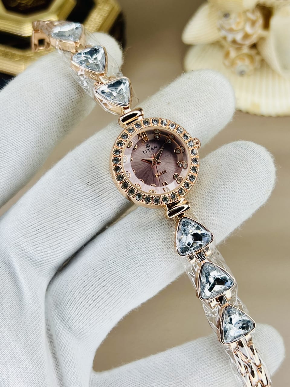 Women’s Titn Luxury Diamond Watch (Random Color Combo)