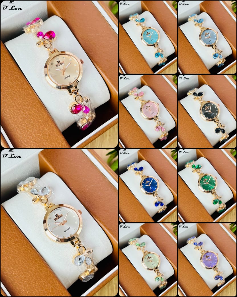 Women’s Flower Bracelet Quartz Watch (Random Color Combo)