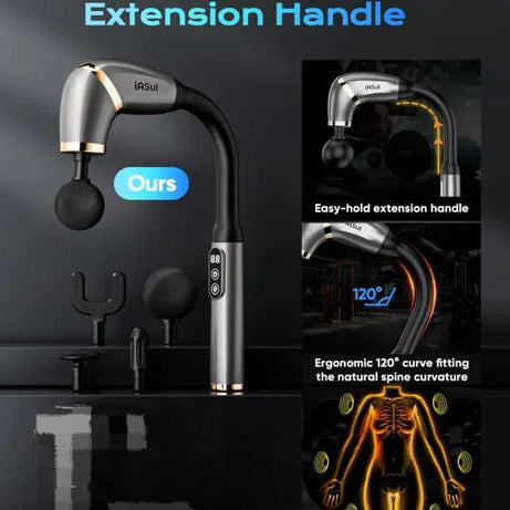 Upgrade Extension Handle Back Massage Percussion Hammer for Athletes for Muscle Pain Relief Gun