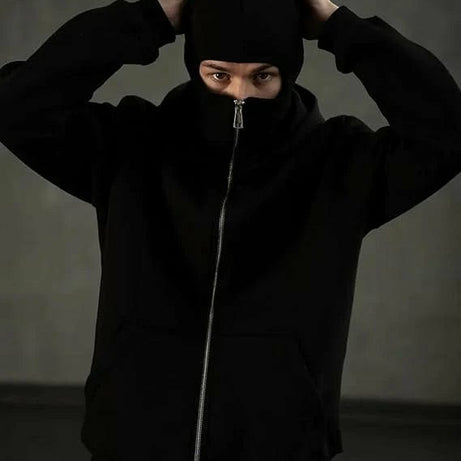 Balaclava Ninja Hoodie in Black