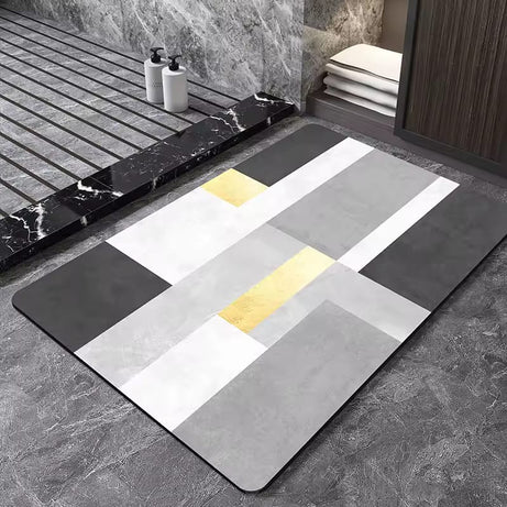 Rectangle Bath Mat – Super Absorbent &amp; Non-Slip Water Absorbent Floor Carpet