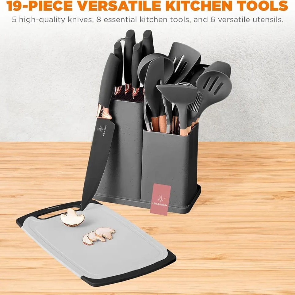 Gecheer 19-in-1 Kitchen Knife & Utensil Set