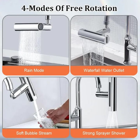 4 in 1 Kitchen Sink Faucet with Universal Swivel Shower Head